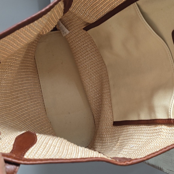 Madewell The Leather-Trimmed Straw Tote In Rustic Twig Multi - Picture 11 of 15